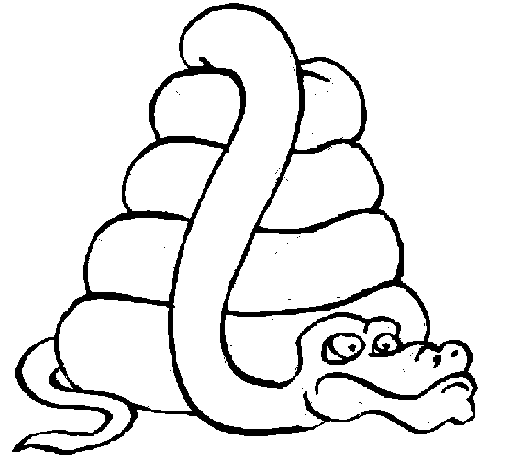 Large snake coloring page