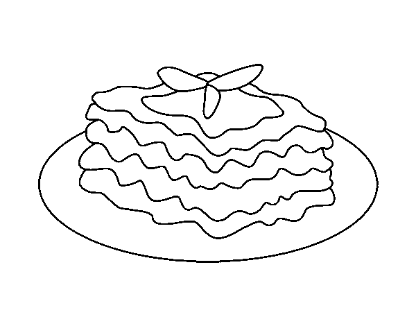 Lasagna coloring page