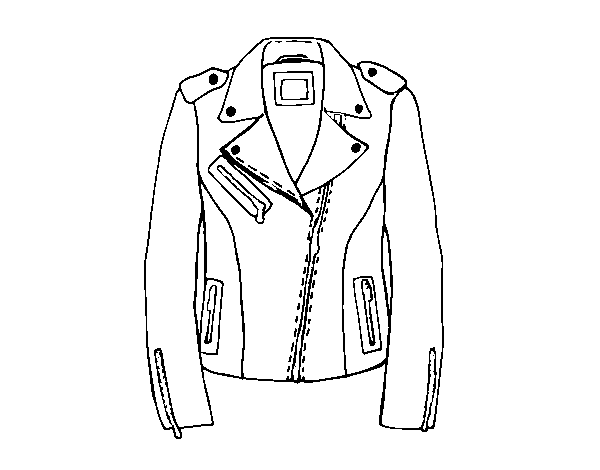 Leather jacket coloring page
