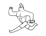 Lifeguard running coloring page