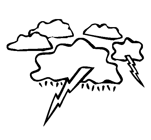 Lightning coloring page