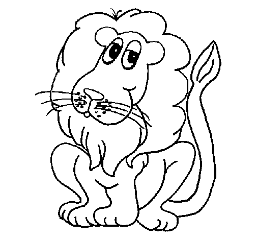 Lion 1 coloring page