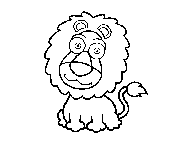 Lion sympathetic coloring page