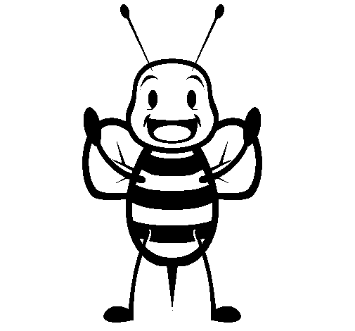 Little bee coloring page