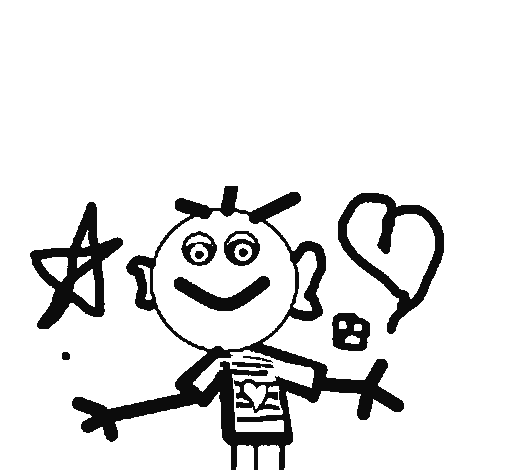 Little boy 4 coloring page