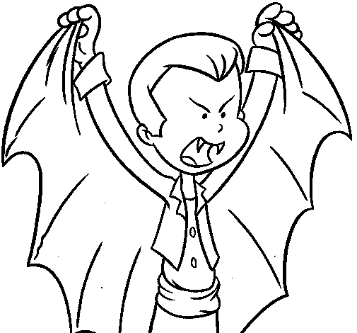 Little Dracula coloring page