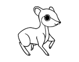Little fawn coloring page