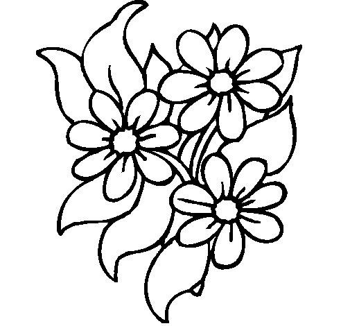 Little flowers coloring page
