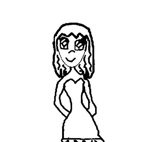 Little girl 13 coloring page