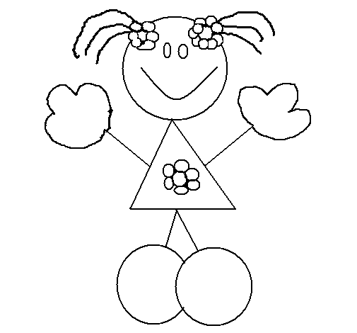 Little girl 6 coloring page