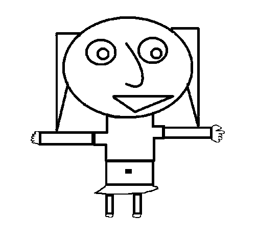 Little girl 7 coloring page