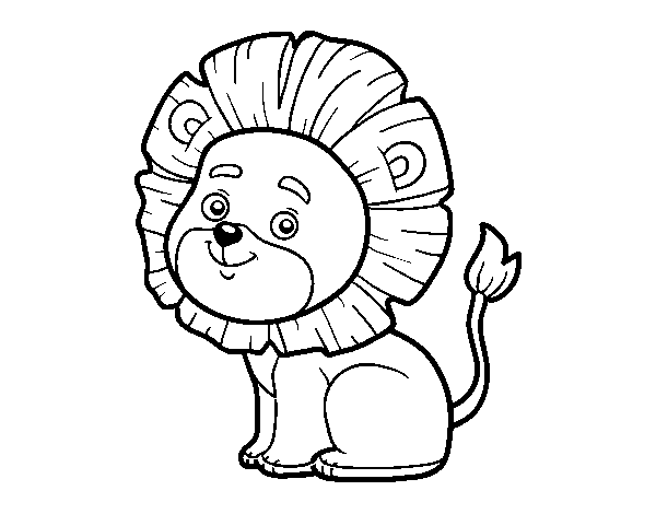 Little lion coloring page - Coloringcrew.com