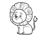 Little lion coloring page