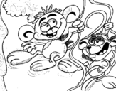 Little Monkeys coloring page