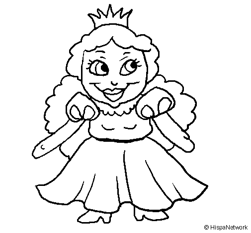 Little princess coloring page