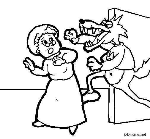 Little red riding hood 9 coloring page