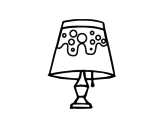 Living room lamp coloring page