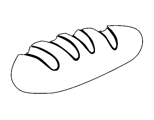 Loaf of bread coloring page