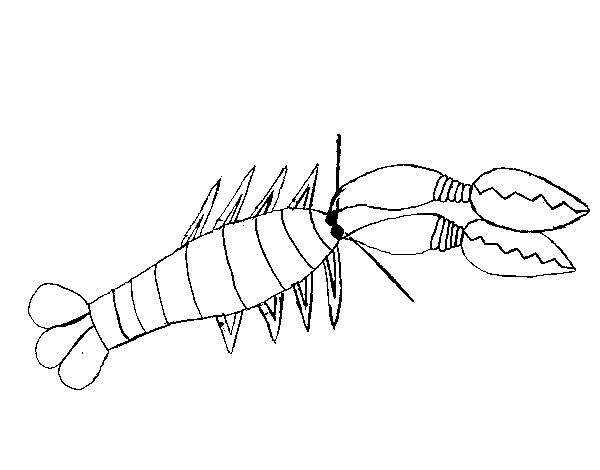 Lobster sea coloring page