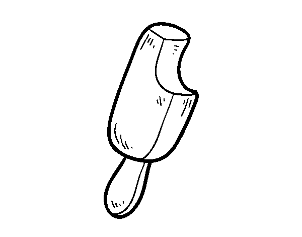 Lolly with a bite coloring page