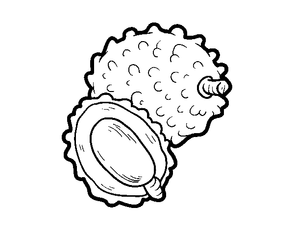 Lychee coloring page