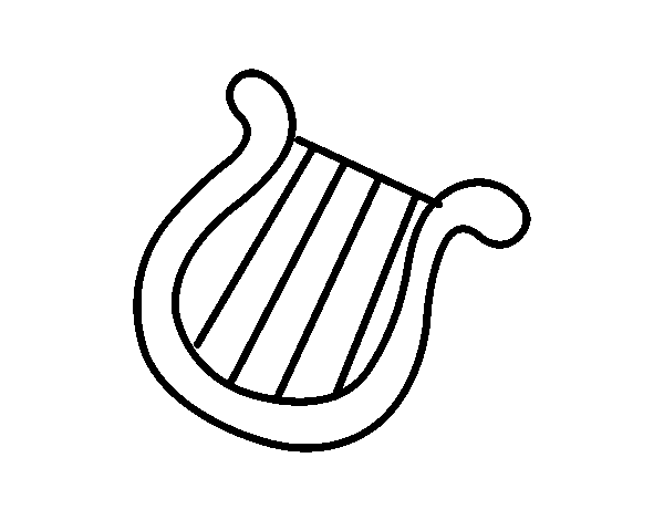Lyre coloring page