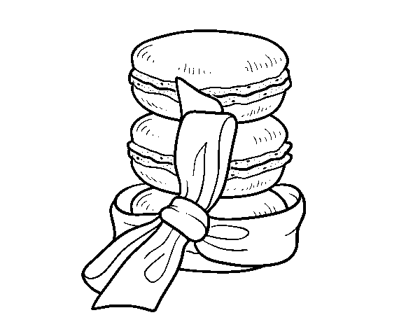 Macarons coloring page
