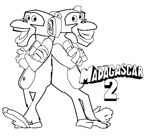 Madagascar 2 Manson & Phil 2 coloring page