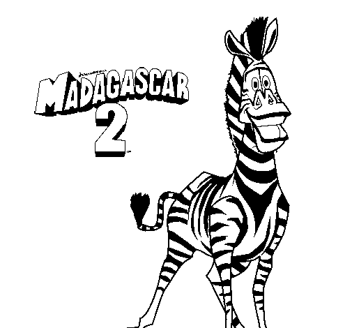 Madagascar 2 Marty 2 coloring page