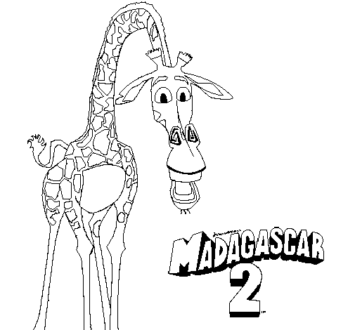 Madagascar 2 Melman coloring page