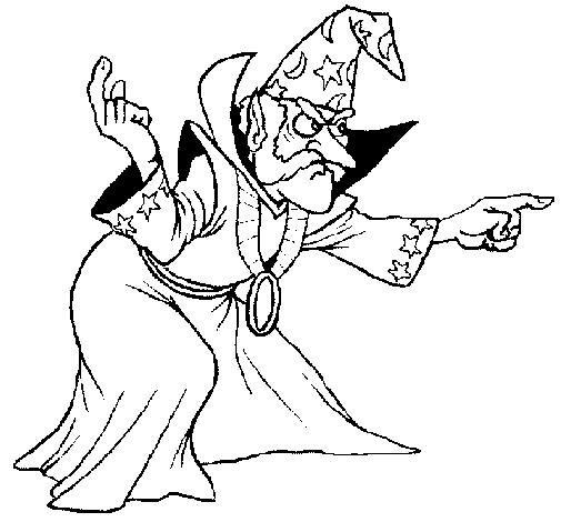 Magician coloring page