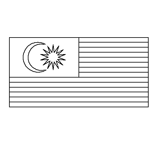 Malaysia coloring page