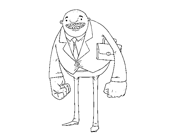 Man with big fists coloring page