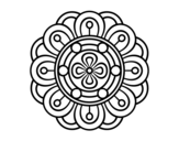 Mandala creative flower coloring page