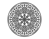 Mandala crop circle coloring page
