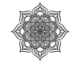 Mandala flower of fire coloring page