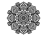 Mandala for mental concentration coloring page