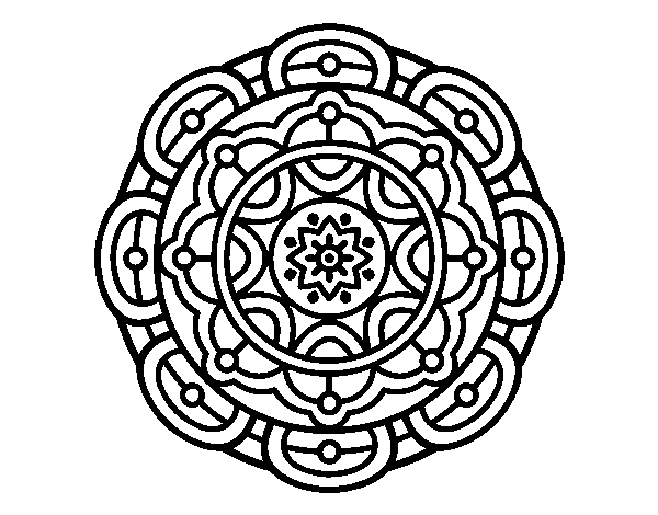 Mandala for mental relaxation coloring page
