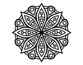 Mandala for the concentration coloring page