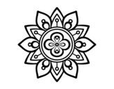 Mandala lotus flower coloring page