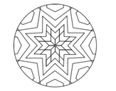 Mandala star mosaic coloring page