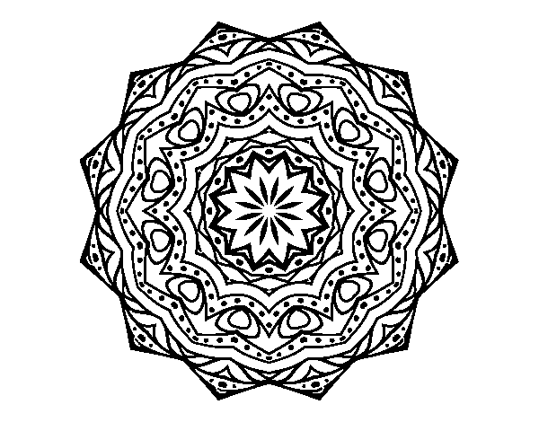 Mandala with stratum coloring page