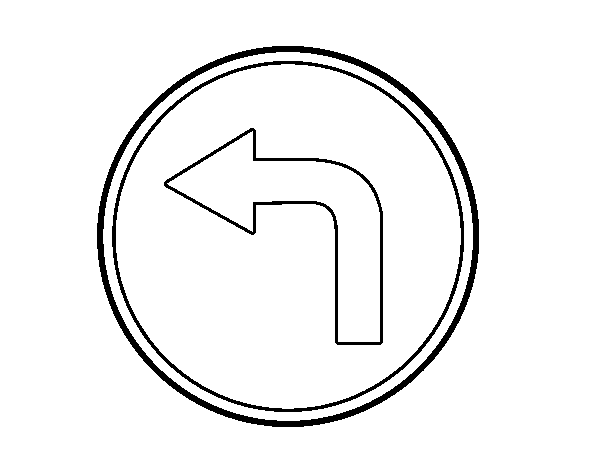 Mandatory direction to the left coloring page