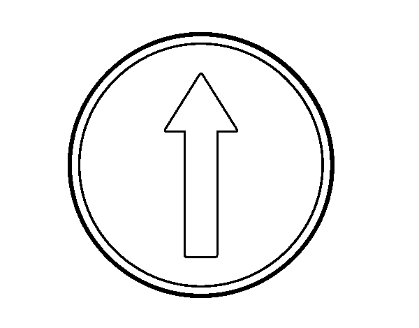 Mandatory direction coloring page