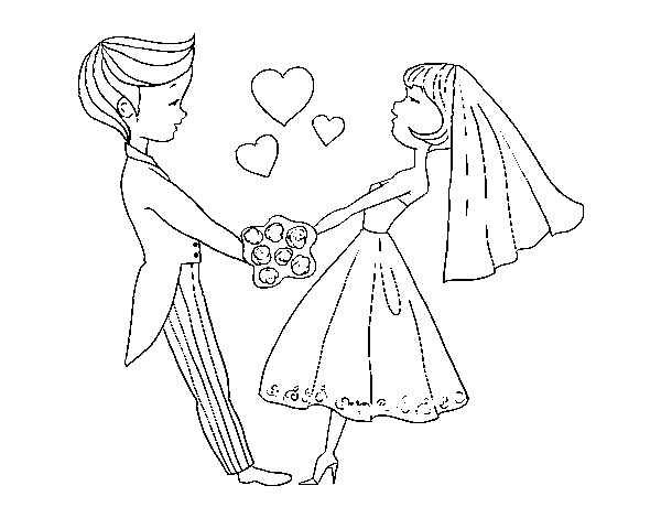 Married and in love coloring page
