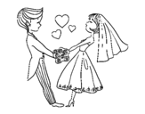 Married and in love coloring page