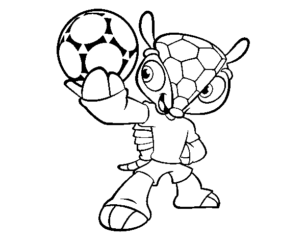 Mascot  Fuleco coloring page