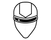 Mask with ray laser glasses coloring page