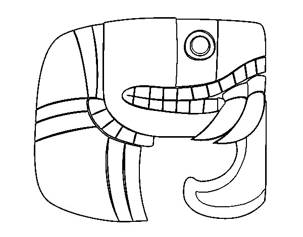 Maya script  coloring page