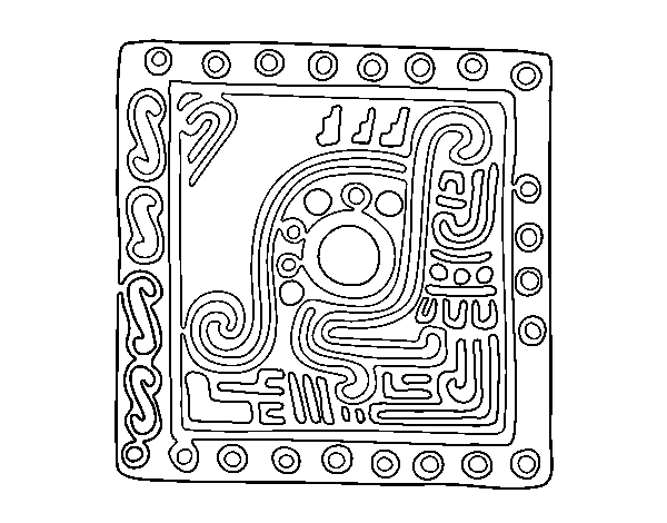 Maya symbol coloring page